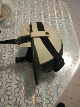 Casco Vespa Vintage Beige y Verde