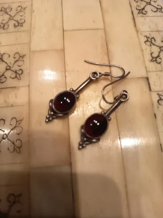 Pendientes Plata Piedra Chocolate