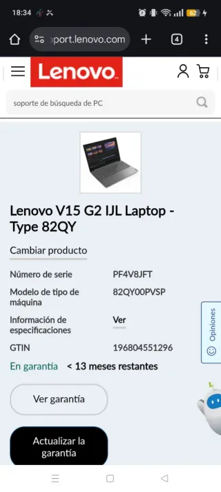 Portátil Lenovo Negro