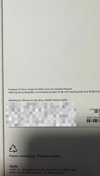 iPhone 17 Air, 100% batería, 256GB