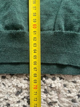 Jersey Lacoste Lana Verde Bosque Vintage Talla M