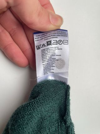 Jersey Lacoste Lana Verde Bosque Vintage Talla M