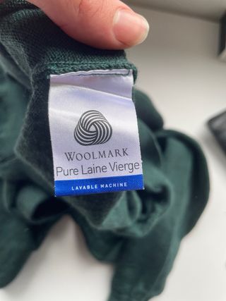 Jersey Lacoste Lana Verde Bosque Vintage Talla M