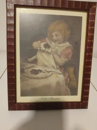 Reproducción Table Manners Marco Madera