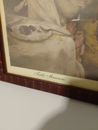 Reproducción Table Manners Marco Madera