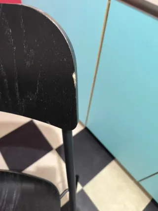 2 Taburetes Ikea Plegables Negros