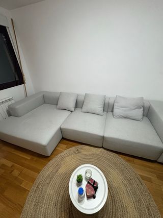 Chaise Longue izquierdo modular gris 4 plaza Sklum