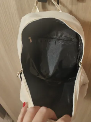 Mochila Nylon Blanca Acolchada