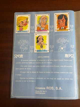 Caricaturas 22 Álbum de cromos años 80