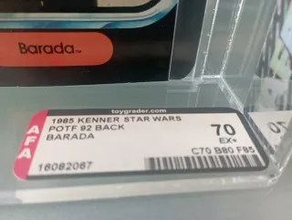 Barada Vintage MOC POTF 92 back AFA70 ex+