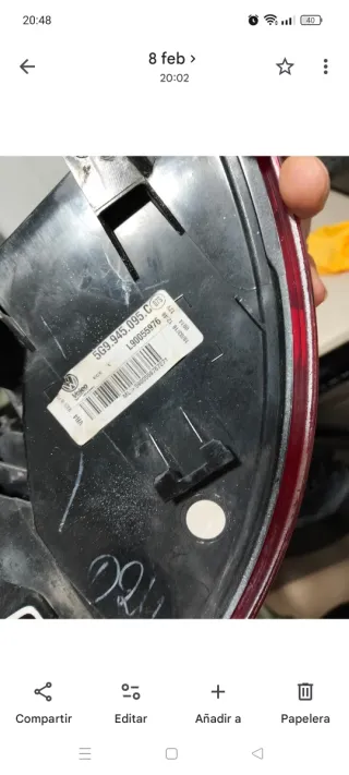 Piloto Trasero Izquierdo Golf 7 Original