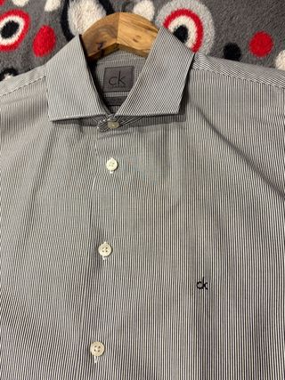 Camisa CK rayas blanco y negro