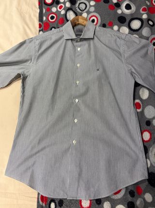 Camisa CK rayas blanco y negro