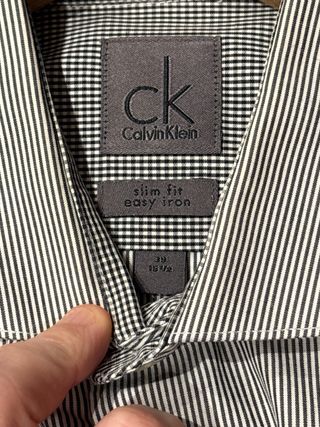 Camisa CK rayas blanco y negro
