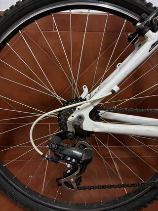 Bicicleta de montaña blanca