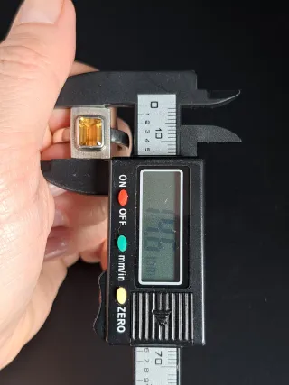 Anillo Vintage Plata Ley y Citrino