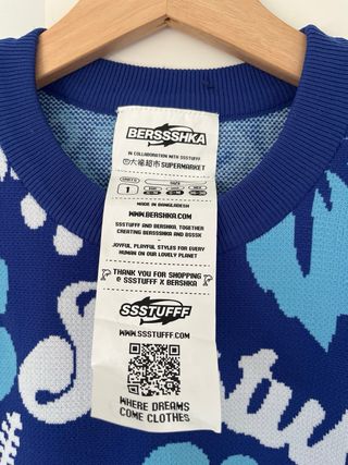 Chaleco Bershka Ssstufff Floral Unisex Azul