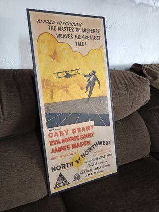 Póster Vintage North by Northwest Madera