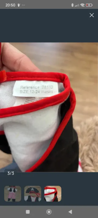 Disfraz Pirata Talla Infantil