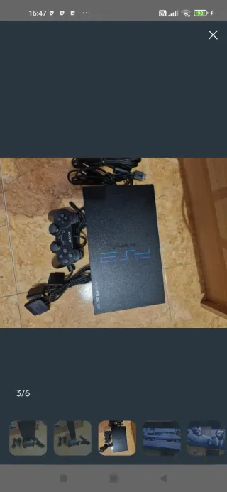 Consola PlayStation 2 Negra con 2 Mandos