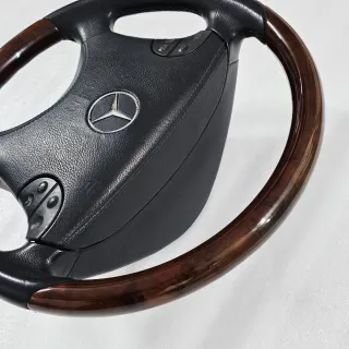 Volante Mercedes Cuero y Madera Original