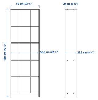 Librería blanca Ikea Gersby
