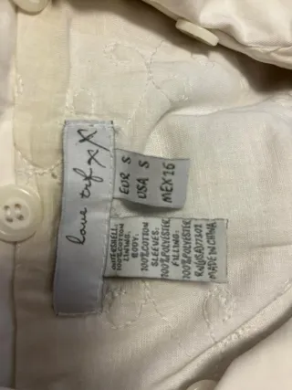 Chaqueta tejana blanca