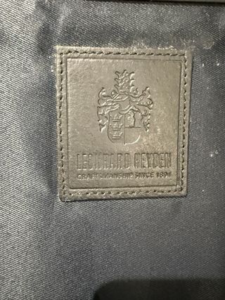 PORTADOCUMENTOS  piel Leonhard Heyden negra NUEVA