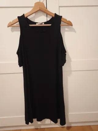 Vestido negro verano hombros descubiertos Talla S