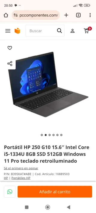 Portátil HP 250 G10 15.6 Intel Core i5