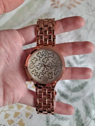 Reloj Oro Rosa Oso Nuevo