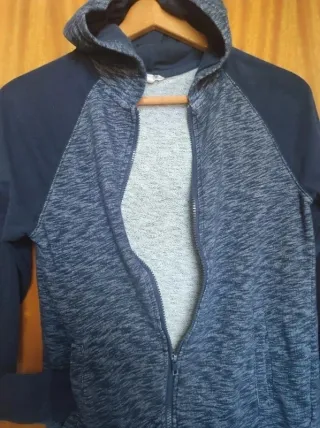 Sudadera Cremallera H&M Azul Jaspeada 14+ (170cm)