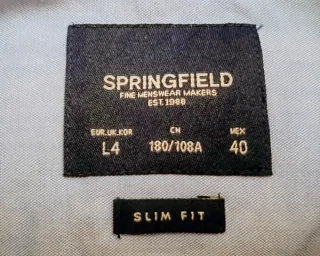 Camisa Springfield Slim Fit Azul Talla M