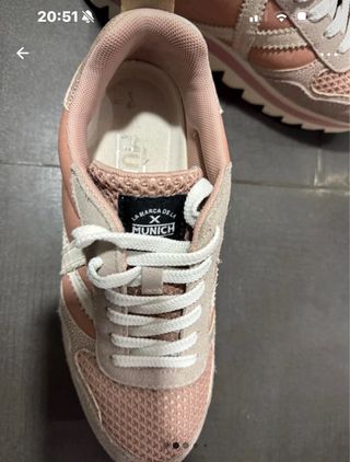 Zapatillas Munich Beige y Rosa