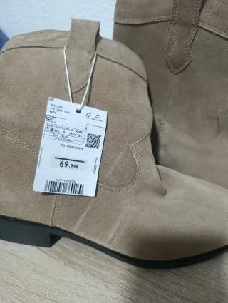 Botas Mango Beige Talla [Talla] 38 Nuevas
