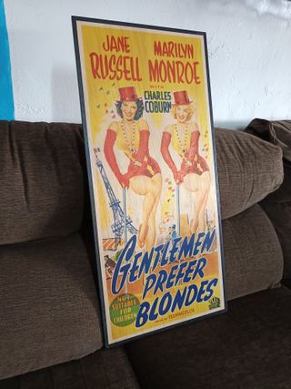 Póster madera Los caballeros las prefieren rubias