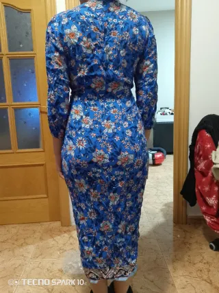 Vestido estampado floral azul