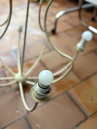 Lámpara de forja beige