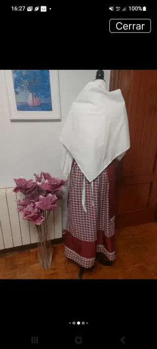 Traje de casera adulto largo 96cm