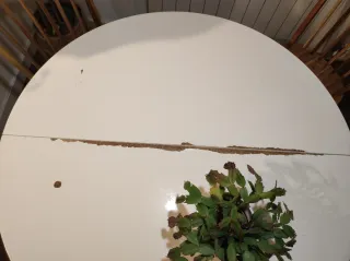 Mesa redonda Ikea blanca