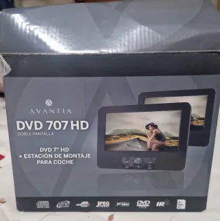 NUEVO-DVD Avantia 707HD, doble pantalla 7" color