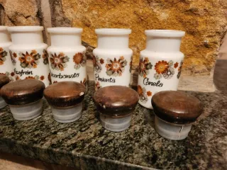 Juego 6 especieros Arcopal flores