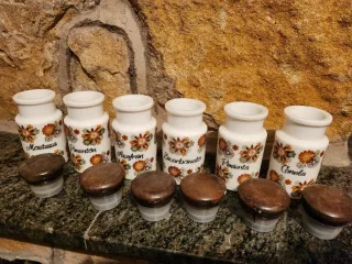 Juego 6 especieros Arcopal flores