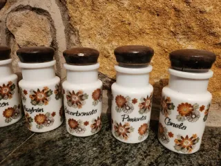 Juego 6 especieros Arcopal flores