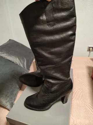 Botas de piel negras talla 41