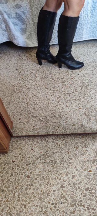 Botas de piel negras talla 41