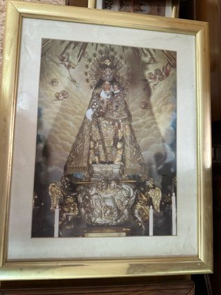 Cuadro Virgen con Niño Dorado