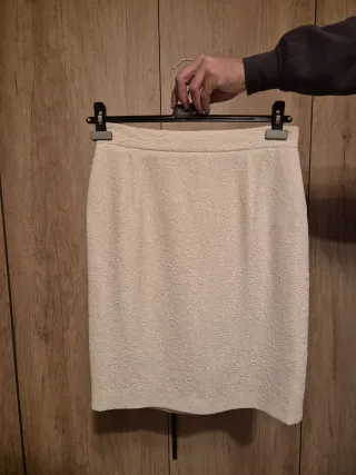 Traje de novia vintage blanco y plateado