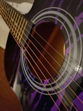 Guitarra Acústica 41 Negra y Morada