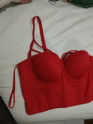 Top Rojo Corsé Tirantes